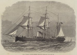 HMS双足飞龙，双塔楼铁包钢蒸汽拉姆 作者 Edwin Weedon