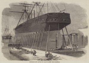 在Blackwall附近的新Graving-Docks的液压升降机 作者 Edwin Weedon