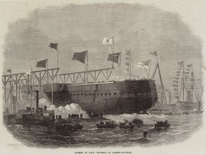 在Jarrow-on-Tyne推出HMS Triumph 作者 Edwin Weedon