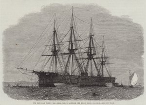 我们的Iron-Clad Fleet，HM Steam-Frigate Achilles离开Folly Point，Chatham 作者 埃德温·威登