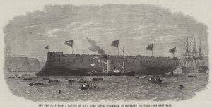 我们的铁包舰队，在彭布罗克造船厂推出HMS Lord Clyde，Steam-Ram 作者 Edwin Weedon