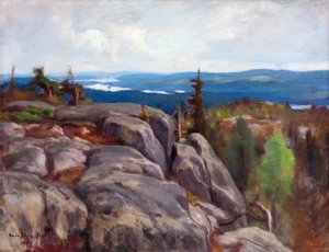 风景（来自 Koli 的 Maisema） - Paysage de Koli - par Eero (Erik) Jarnefelt (Jaernefelt) (1863-1937)