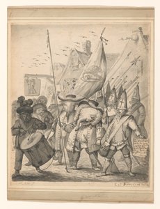 动物讽刺画 作者 Egbert van Heemskerck (II)（艺术家签名）
