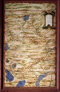秘鲁地图 埃格纳西奥-丹蒂（1536-1586）数学家、宇宙学家和意大利建筑师制作的地图。1567年左右。佛罗伦萨，韦基奥宫，Mappamondo厅 作者 埃尼亚齐奥·丹蒂（Egnazio Danti）