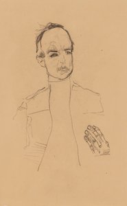 2022 NYR 20682 0724 001（埃贡-席勒（Egon Schiele）双手合十的男孩坐姿肖像研究 OSCA011034 博士 作者 埃贡·席勒（Egon Schiele）