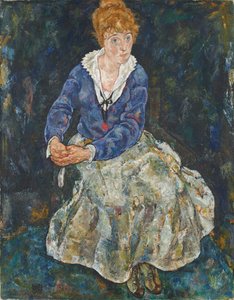 艺术家的妻子伊迪丝-席勒肖像 作者 埃贡·席勒（Egon Schiele）