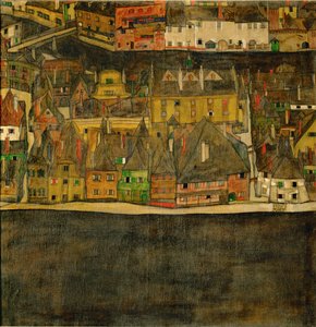 Die kleine Stadt or Small Town（布面油画） 作者 埃贡·席勒（Egon Schiele）