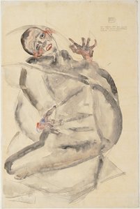 我将乐于忍受艺术和亲人的生活，1912年 作者 埃贡·席勒（Egon Schiele）