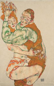 做爱，1915年 作者 埃贡·席勒（Egon Schiele）