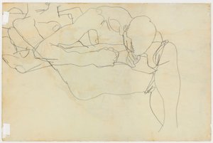 恋人，1913年 作者 埃贡·席勒（Egon Schiele）