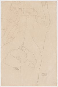 恋人恩爱夫妻，1911年 作者 埃贡·席勒（Egon Schiele）