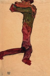 男性裸体，1910年。