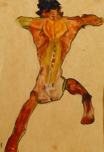 从背面看的男性裸体；曼尼彻·鲁肯纳克（Mannlicher Ruckenakt），1910年