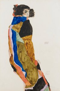 莫阿。埃贡-席勒（1890-1918 年）的作品，纸上水彩和水粉画 作者 埃贡·席勒（Egon Schiele）