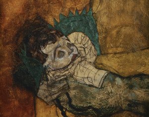 Mutter mit zwei Kindern，母亲，有两个孩子的母亲......（布面油画） 作者 埃贡·席勒（Egon Schiele）