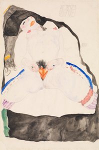 在梦中观察到的，1911年。 作者 埃贡·席勒（Egon Schiele）