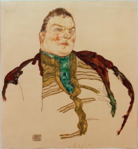 一个胖男人的肖像 作者 埃贡·席勒（Egon Schiele）