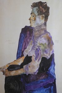 安东-佩什卡的画像，1911年。 作者 埃贡·席勒（Egon Schiele）