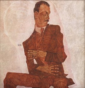 阿瑟-罗斯勒的画像，1910年。 作者 埃贡·席勒（Egon Schiele）