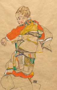 儿童肖像》（小安东-佩施卡） 作者 埃贡·席勒（Egon Schiele）