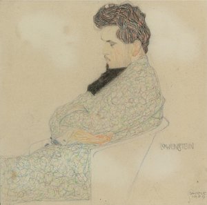 作曲家亚瑟·洛文斯坦的肖像，1909年 作者 埃贡·席勒（Egon Schiele）