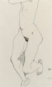 奔跑的女人，1913年 作者 埃贡·席勒（Egon Schiele）