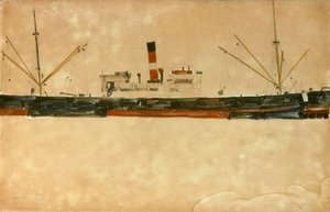 船在的里雅斯特港口 作者 埃贡·席勒（Egon Schiele）