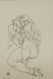 裸体坐像，1917年