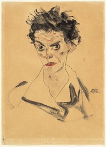 自画像 作者 埃贡·席勒（Egon Schiele）
