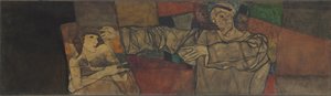 模型自画像 作者 埃贡·席勒（Egon Schiele）
