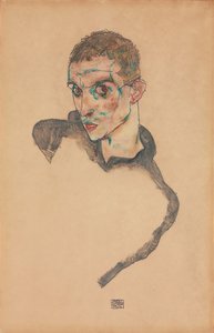 自画像自画像，1914年 作者 埃贡·席勒（Egon Schiele）