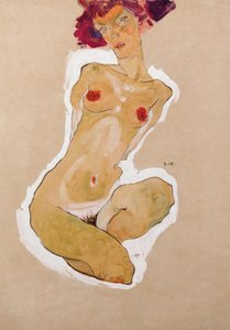 蹲女性裸体，1910年