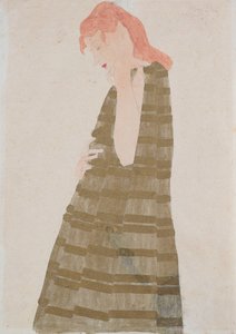 站在金色礼服的女人 作者 埃贡·席勒（Egon Schiele）