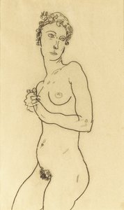 站立裸体，1918年