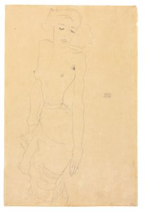 站立的女人，1911年 作者 埃贡·席勒（Egon Schiele）