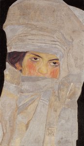 艺术家的姐姐，梅兰妮，1908年 作者 埃贡·席勒（Egon Schiele）