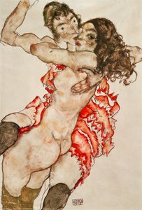 两个女人拥抱