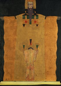 Vor Gottvater Knieender Jungling，1908年 作者 埃贡·席勒（Egon Schiele）