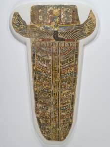 绘制木乃伊覆盖物（围裙），公元前305  -  30年（亚麻，石膏，油漆和镀金） 作者 埃及人