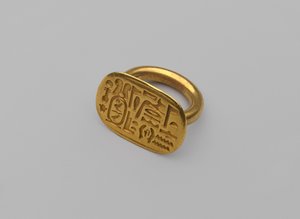 Signet Ring，公元前664-404（金） 作者 埃及人