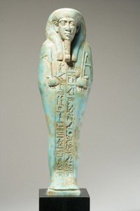 Ushabti为Hor-Khebi，晚期，25世纪末至26世纪初，公元前700  -  600年（彩陶）（反向见270353）