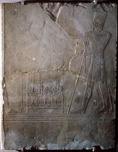 救济描绘Mentuhotep III（公元前2月4日 - 公元前1，1992年）献祭，中国，公元前1982  -  1970年（石灰石） 作者 埃及第十一王朝