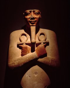 埃及古物。Sesostris一世的Osiriac柱子，来自卡纳克的阿蒙神庙。公元前1971-1926年。埃及艺术博物馆，卢克索(或卢克索) 作者 埃及第十八王朝