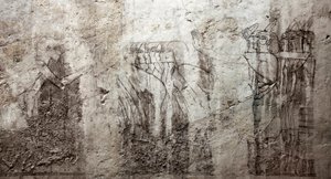 埃及古代：装饰 Vizier Ramose 墓（第 18 王朝）的未完成图画。 卢克索，西岸，埃及贵族墓 作者 埃及第十八王朝
