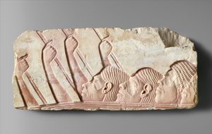游行中的外国人，公元前1，135年（画石灰石）
