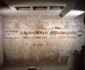 Ramose墓地的内部，新的王国，c.1360 BC（壁画）