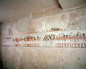 Ramose墓地的内部，新的王国，c.1360 BC（壁画）