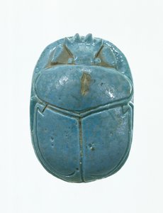 Amenhotep III和Queen Tiye，新王国（釉面彩陶）的婚姻圣甲虫