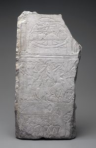 悼念者和丧葬品浮雕，新王国，约公元前1340年（石灰岩 作者 埃及第十八王朝