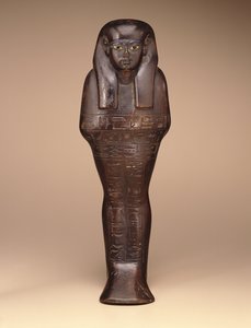 新泽西州玛雅的Shawabti，公元前1330-1353（木材，油漆和玻璃）